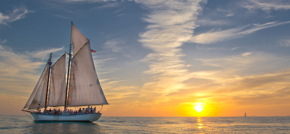 Schooner Windjammer Sunset Sail